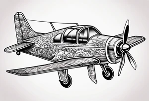 Travel themed, tiny jet plane tattoo idea