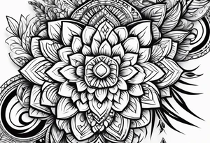 A thigh tattoo, symbol of strength and motherhood. tattoo idea