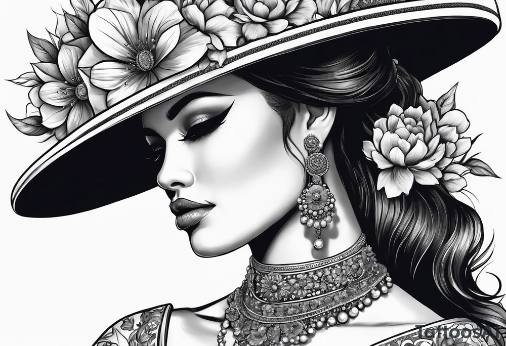 Yeman bride with flowers hat without face tattoo idea