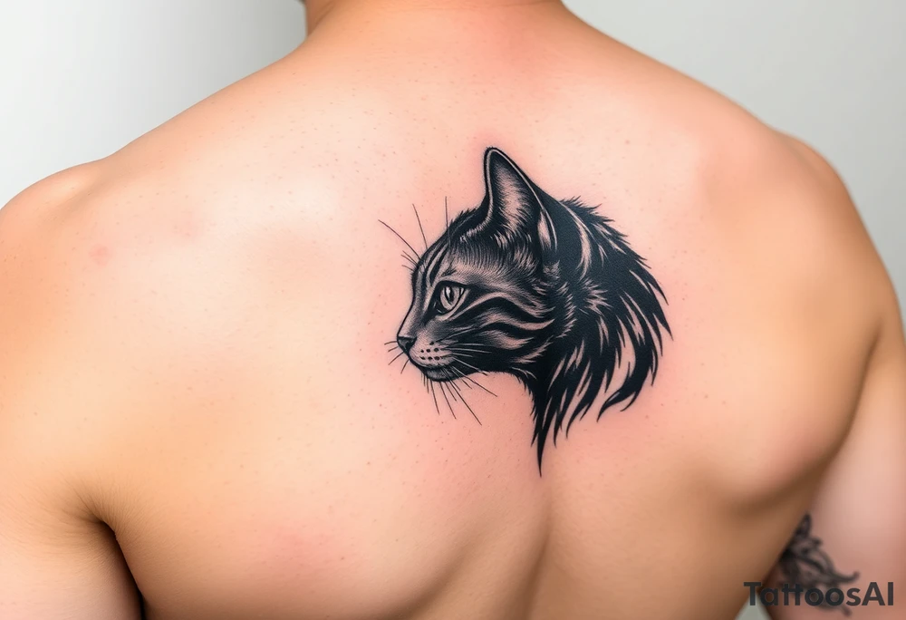 black cat tattoo idea