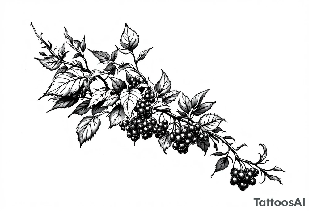 American traditional blackberry vine to wrap around an arm

I tattoo idea