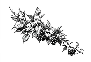 American traditional blackberry vine to wrap around an arm

I tattoo idea