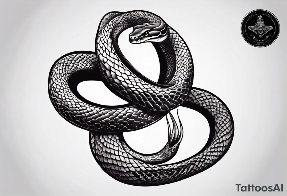 Black mamba snake tattoo idea