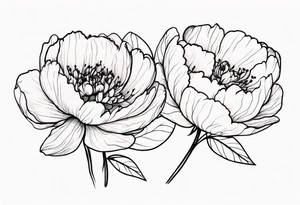 peony flowers tattoo idea