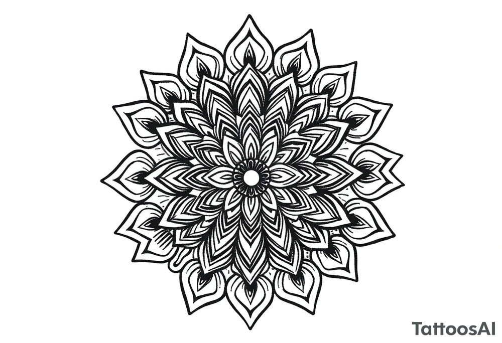 mandala with variation tattoo idea