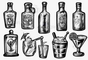 Bartender tools tattoo idea