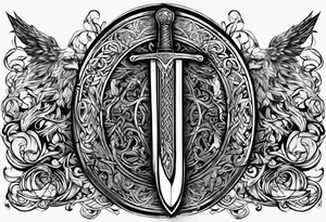 Viking sword Valhalla tattoo idea