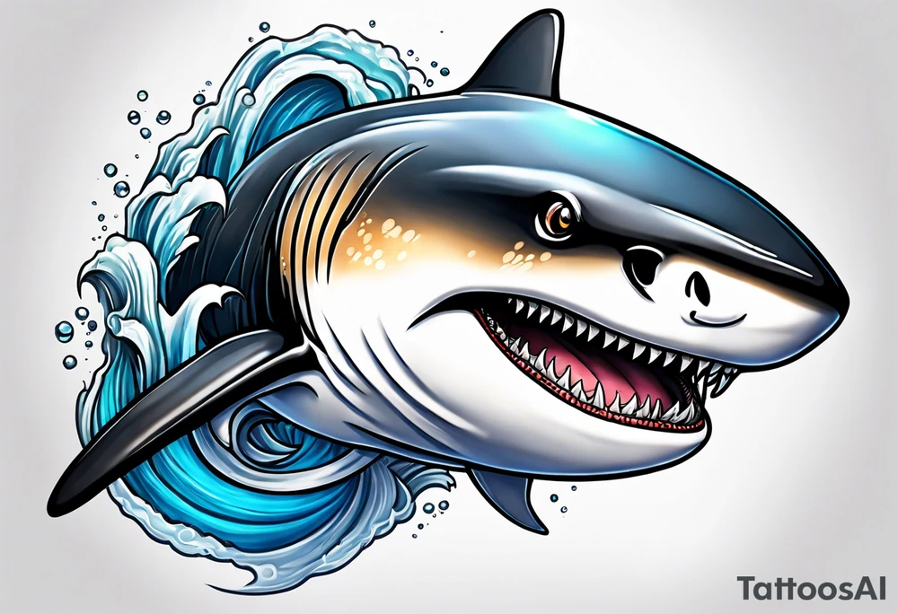 Tiger shark and killer whale tattoo idea