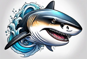 Tiger shark and killer whale tattoo idea