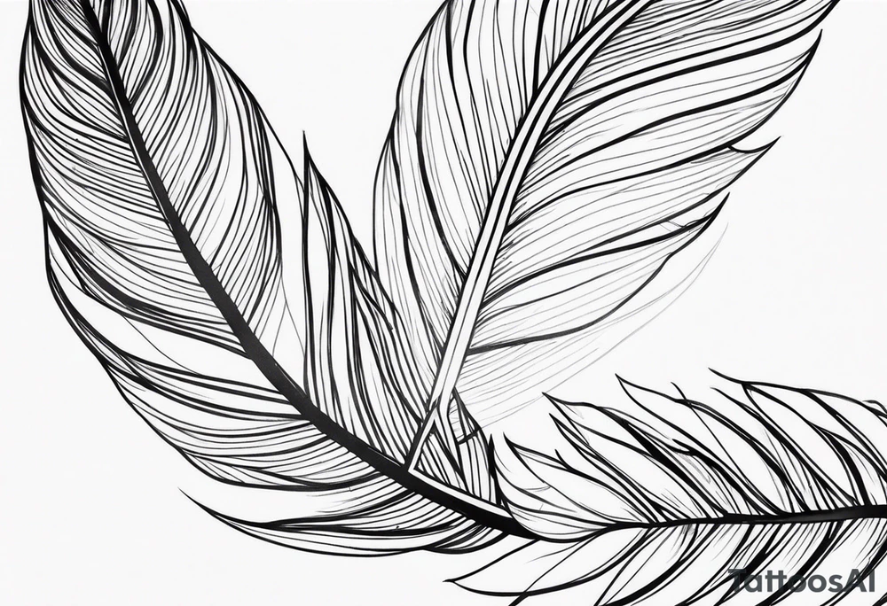 bird feathers tattoo idea