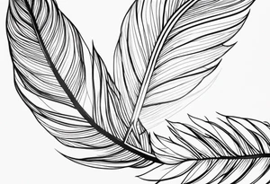 bird feathers tattoo idea