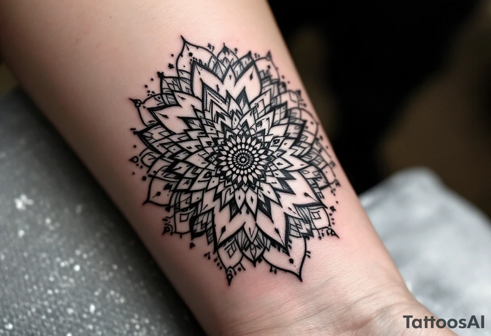 mt everest mandala tattoo idea