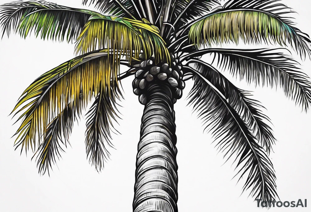 tall quindio wax palm tattoo idea