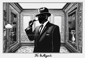 The drawing “the invisible man” by rene magritte tattoo idea