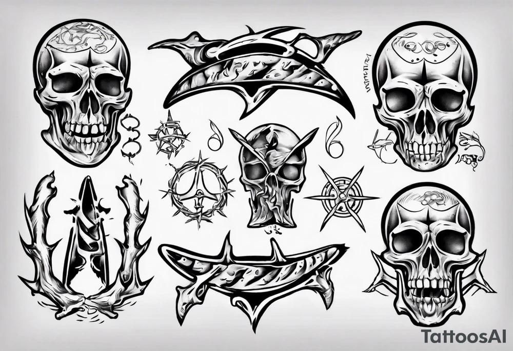 tuna bones tattoo idea