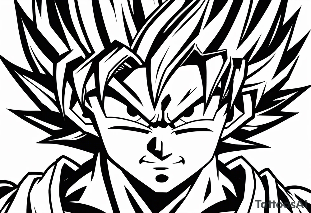 Goku face and hair but little tattoo idea