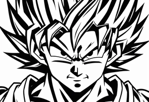 Goku face and hair but little tattoo idea