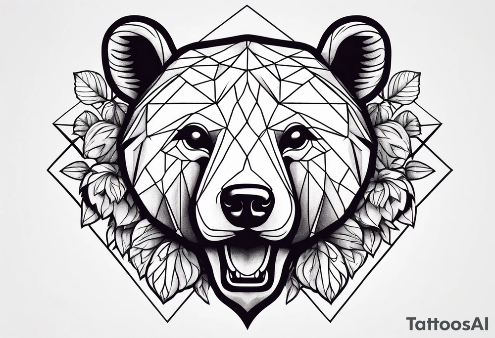 Strawberry bear tattoo idea