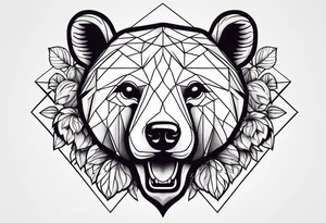 Strawberry bear tattoo idea
