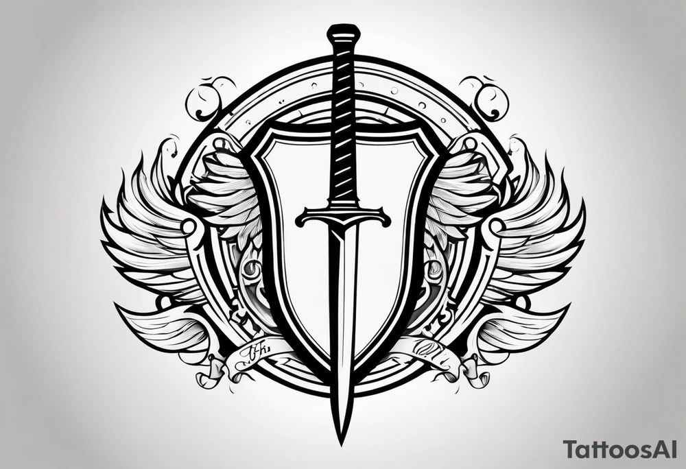 Valhalla sword shield tattoo idea