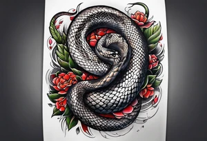 sleeve tattoo of a snake tattoo idea