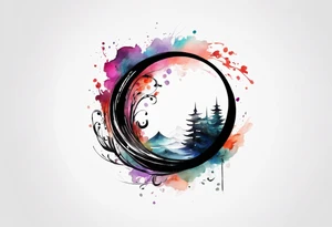 Enso symbol with words integrity, loyalty, honesty tattoo idea