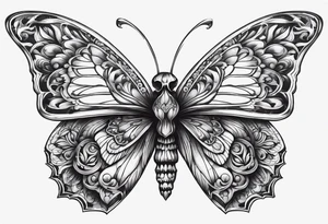 A skull that looks like a butterfly. tattoo idea