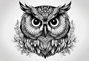 owl, fireflies tattoo idea
