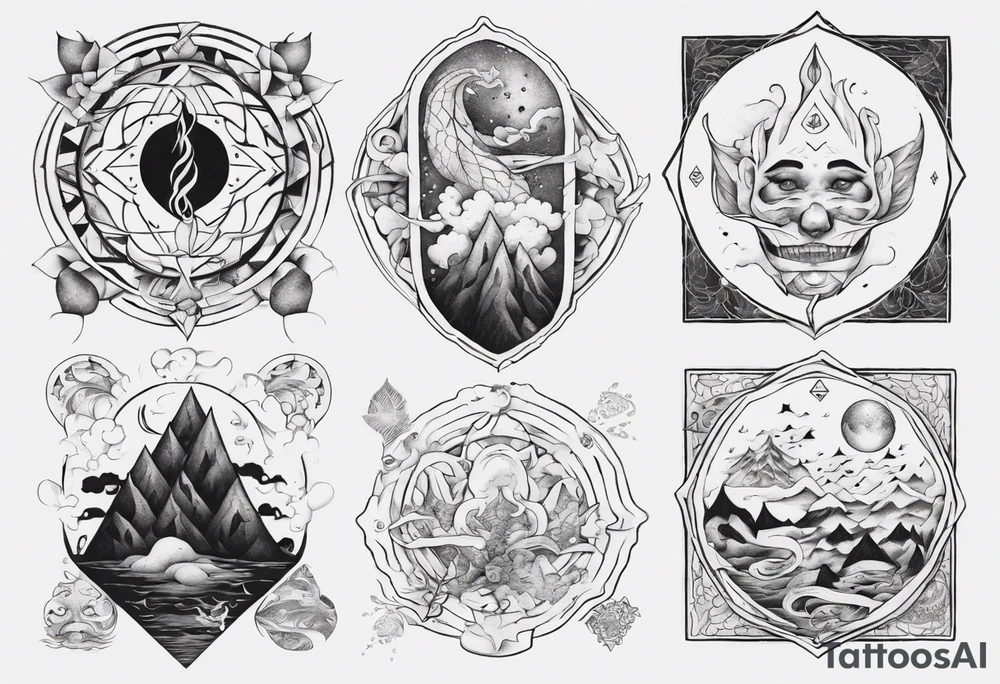 The four elements tattoo idea