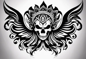 kali ma, alien goddess, valkrye, aries, cosmic pirate, divine feminine, zenza resonance, pachamama, lotus azul, blank panther, eagle, skull, 5D, nueva gaya, dna 12, left side chest tatoo tattoo idea