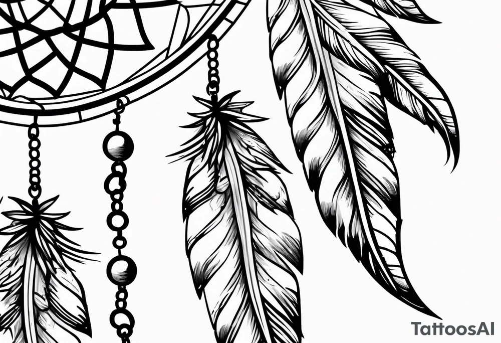 Dreamcatcher with flowers tattoo idea