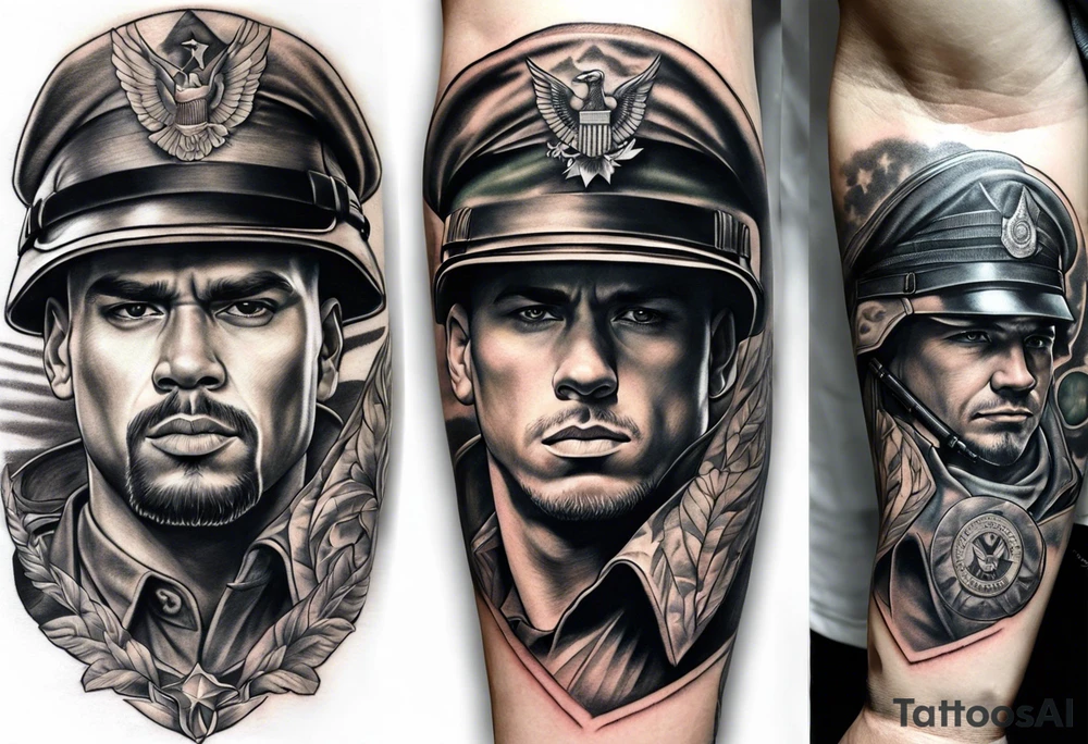 A military related forearm tattoo tattoo idea