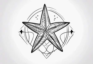Wave arrow starfish tatto tattoo idea