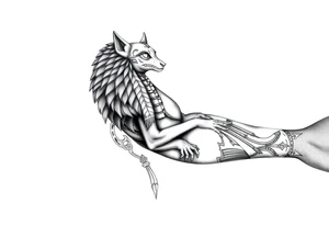 Egyptian theme tattoo for my forearm.i already have Anubis and want something else to complete my forerarm tattoo idea