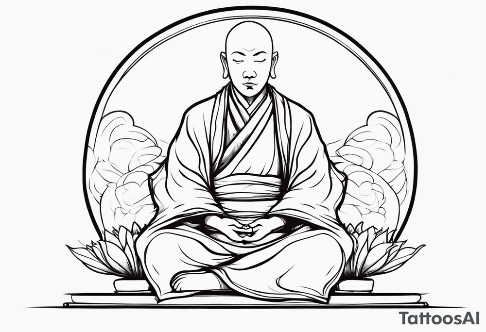 Zen Monk tattoo idea