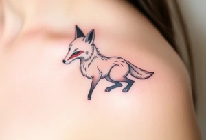 adult fox tattoo idea