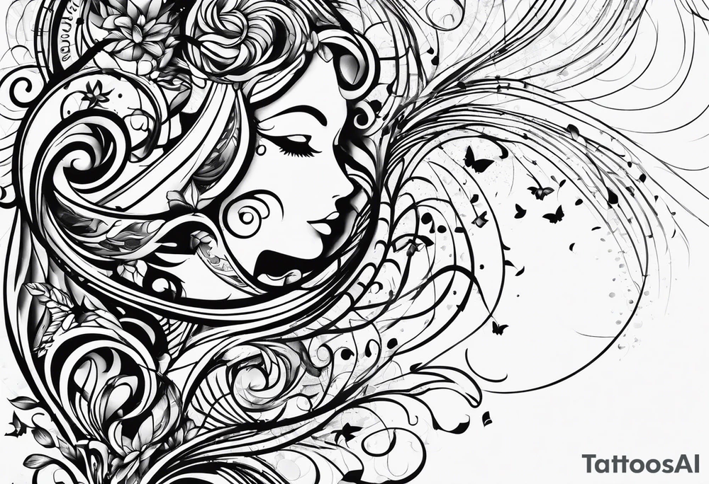 sheet music tattoo idea