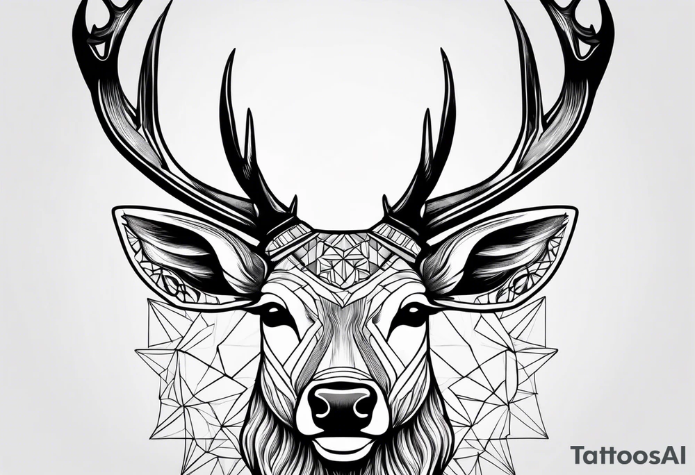 Deer with Jason mask tattoo idea