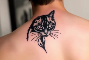 black cat tattoo idea