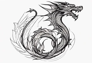 Flying dragon tattoo idea