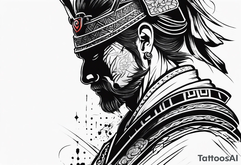 samurai DJ tattoo idea