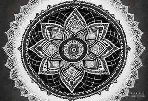 kali mandala, sacred geometry tattoo idea