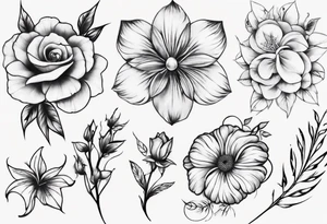 Pretty flowers tattoo idea