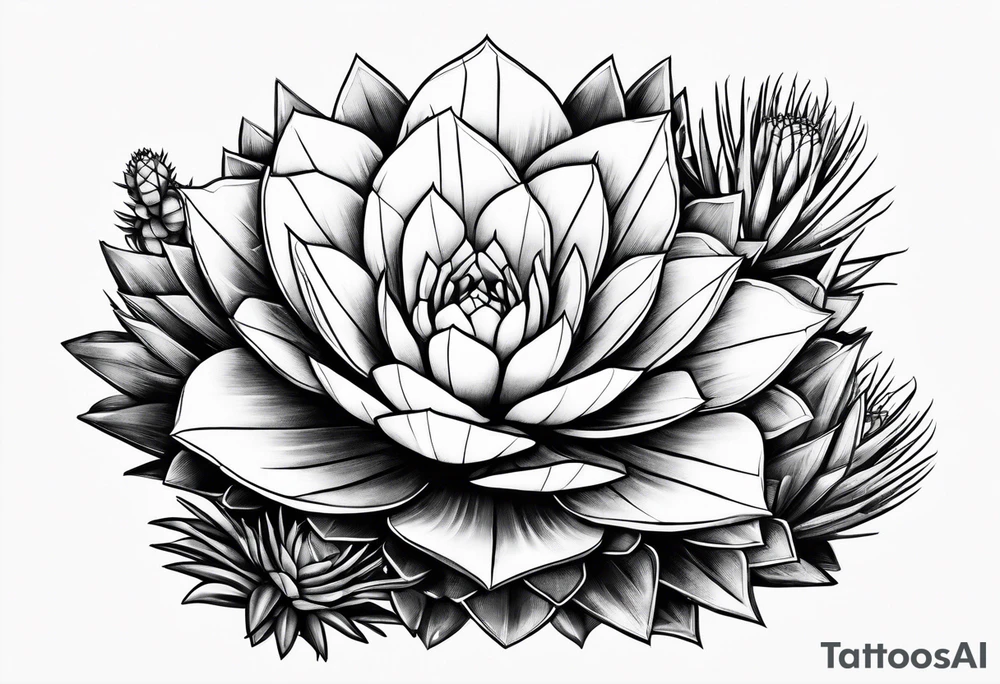 Century cacti tattoo idea