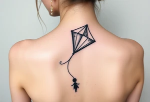 Dark Alice in wonderland kite tattoo idea
