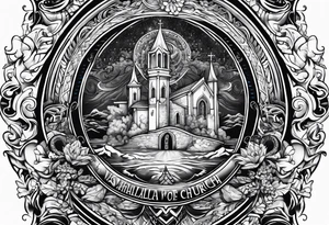 Valhalla word church tattoo idea