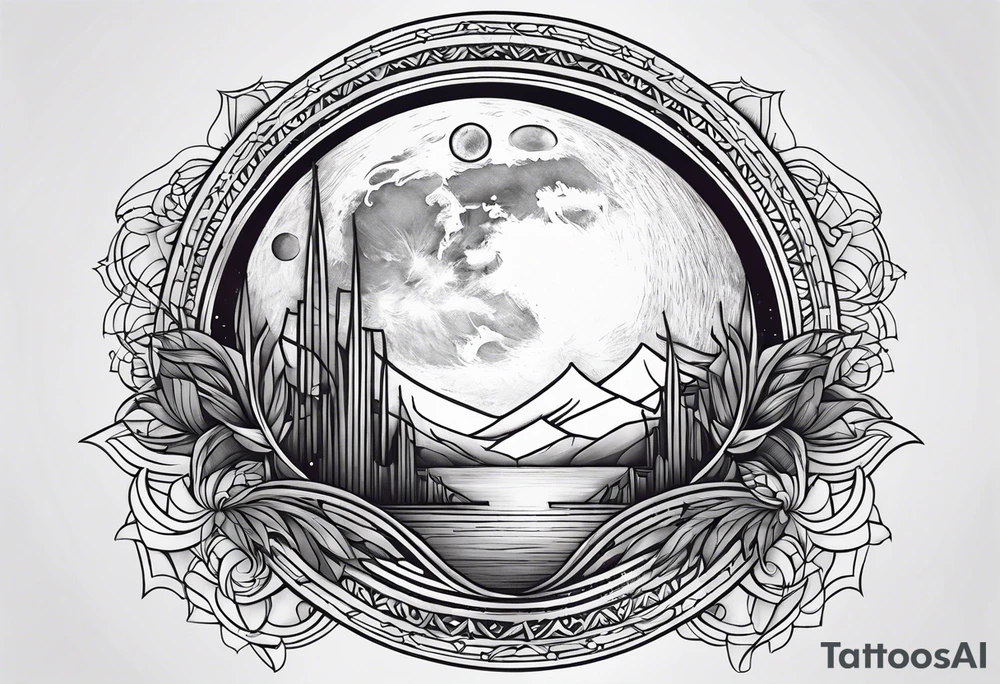 sacred moon tattoo idea