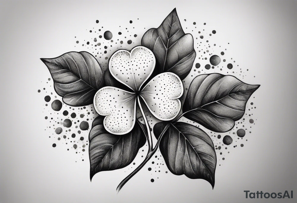 one single three leaf clover on a vine tattoo idea
