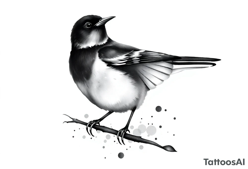 Male European Blackbird tattoo idea tattoo idea