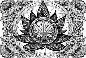 Marijuana and Psychedelic inspired tattoo tattoo idea